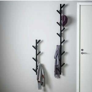 ILEA TJUSIG hanger coat rack black solid wood, NIB